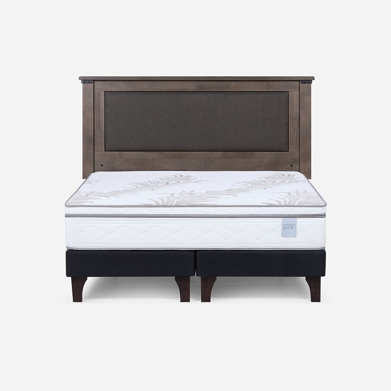 CAMA EUROPEA ROSEN NEO PLUS 2 PLAZAS 150X200 CM + RESPALDO NEW RAY - 1