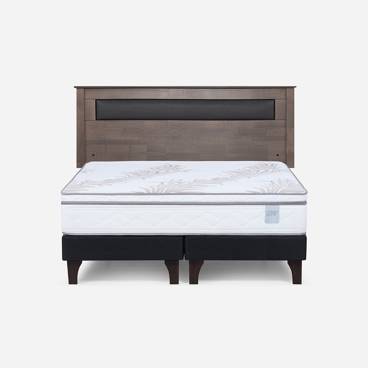 CAMA EUROPEA ROSEN NEO PLUS 2 PLAZAS 150X200 CM + RESPALDO FERRARA - 1