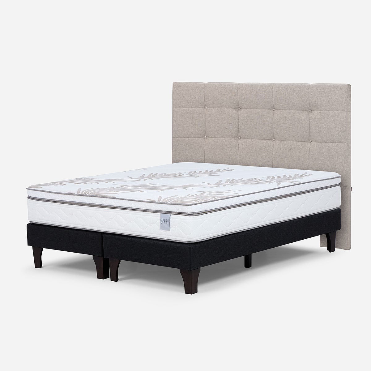 CAMA EUROPEA ROSEN NEO PLUS 2 PLAZAS 150X200+RESPALDO ISSEY BEIGE - 3