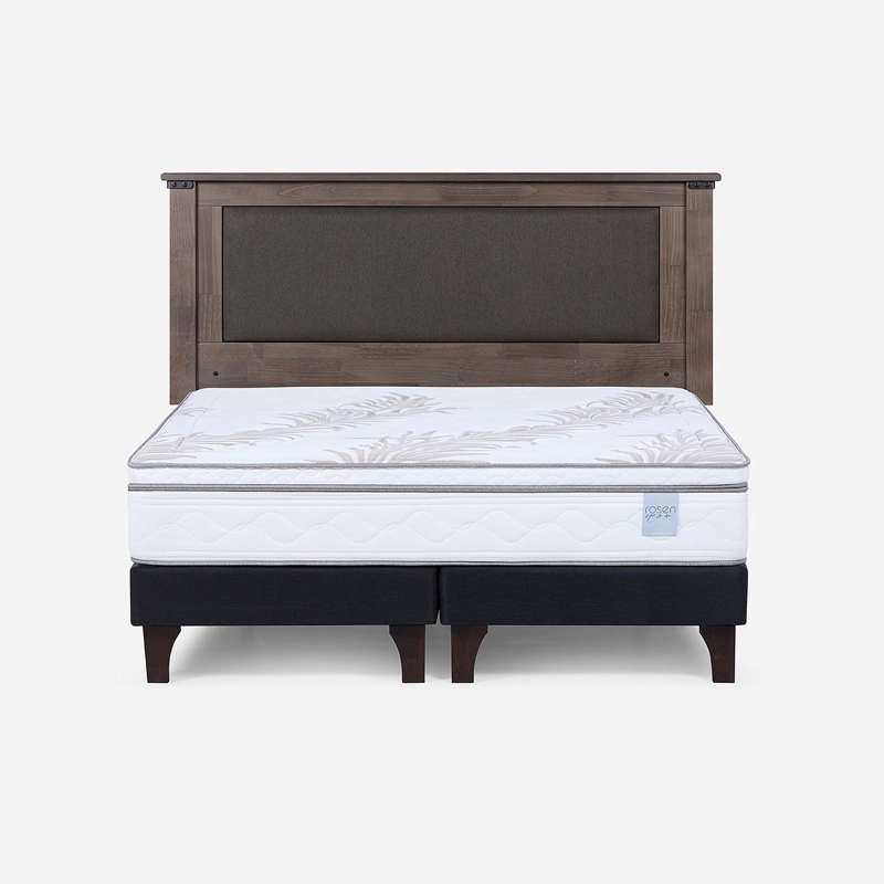 CAMA EUROPEA ROSEN NEO PLUS KING 180X200 CM + RESPALDO NEW RAY - 1