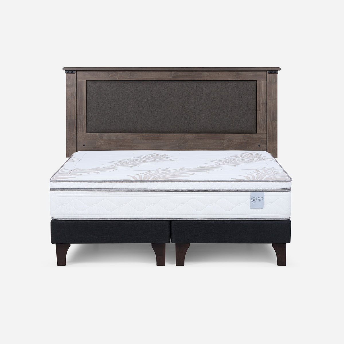 CAMA EUROPEA ROSEN NEO PLUS KING 180X200 CM + RESPALDO NEW RAY - 1