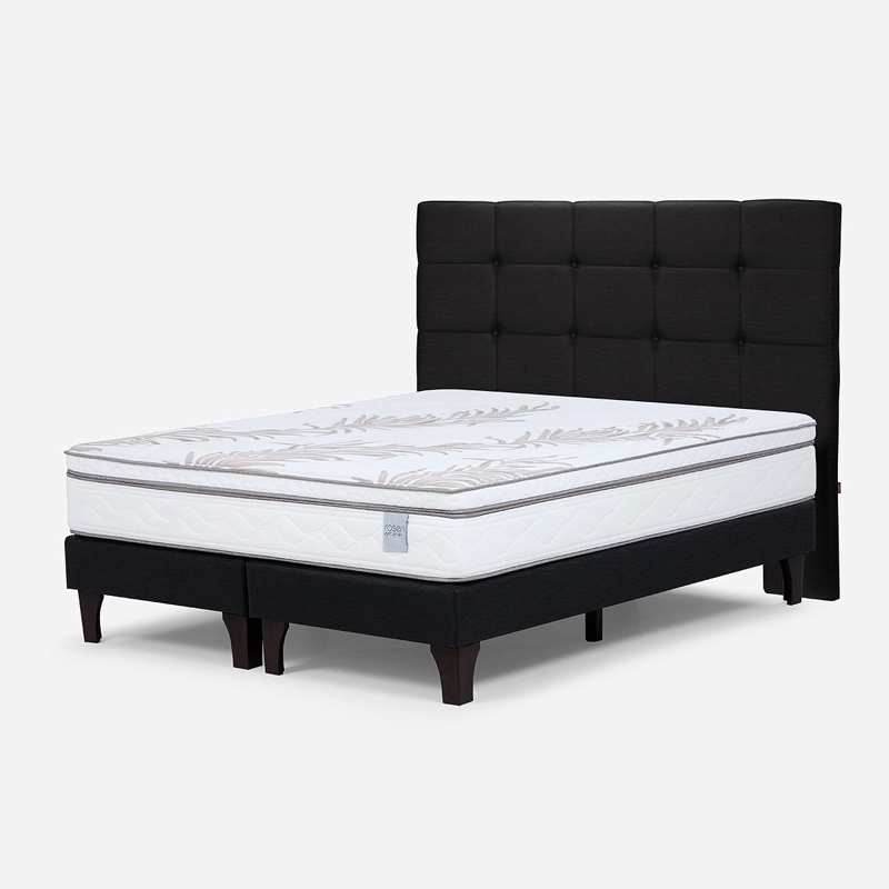 CAMA EUROPEA ROSEN NEO PLUS 2 PLAZAS 150X200 CM+RESPALDO GRAFITO - 3