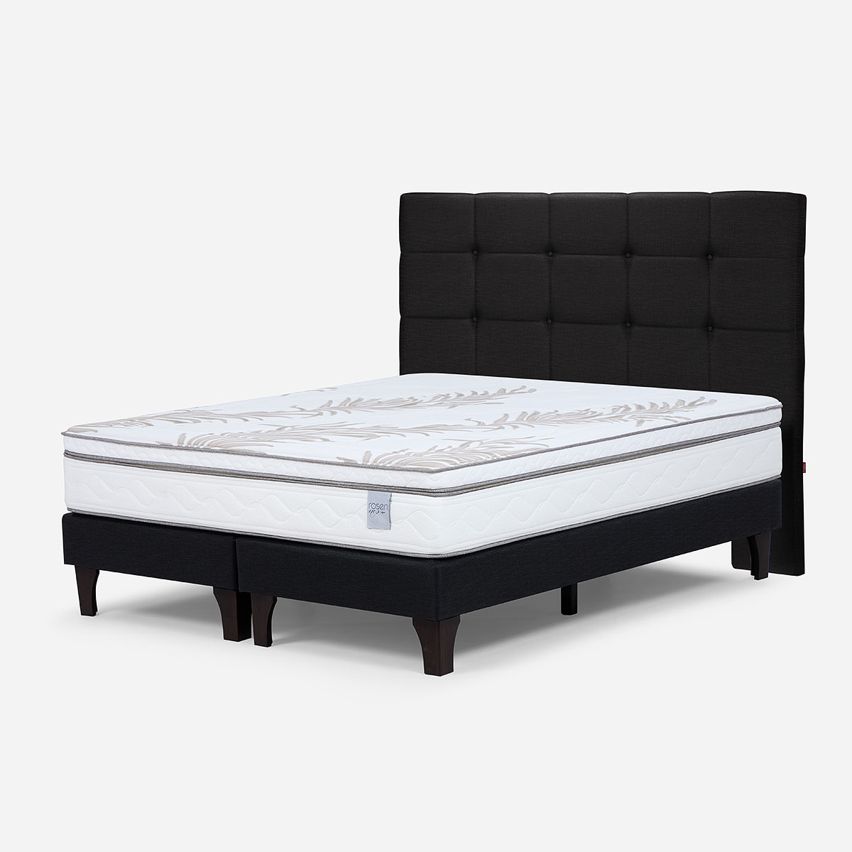 CAMA EUROPEA ROSEN NEO PLUS 2 PLAZAS 150X200 CM+RESPALDO GRAFITO - 3