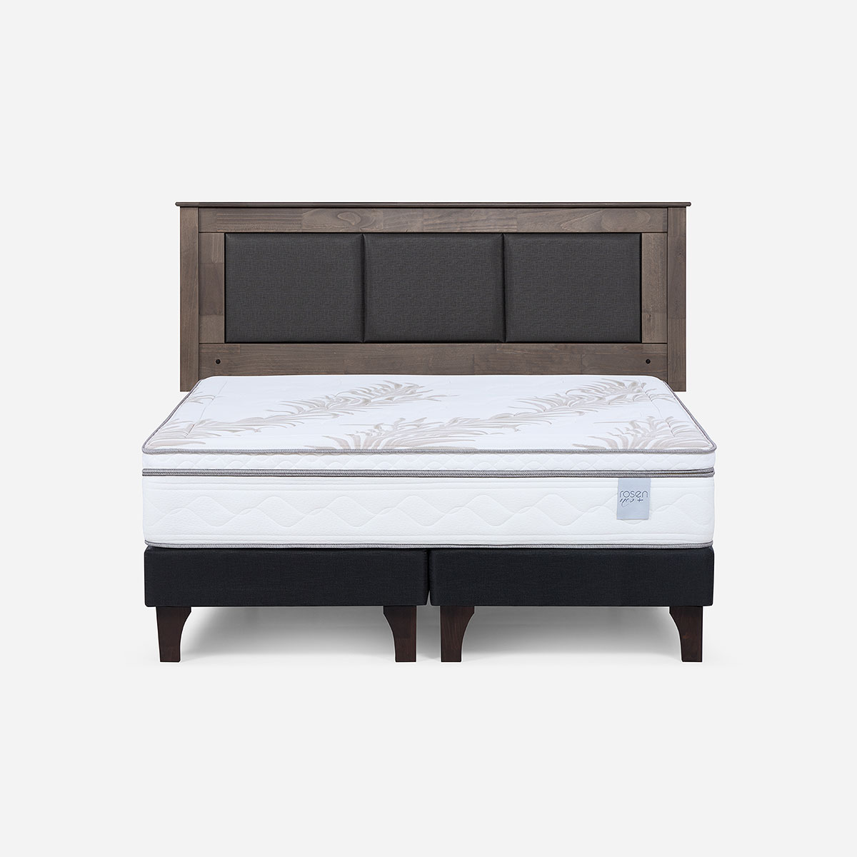 CAMA EUROPEA ROSEN NEO PLUS 2 PLAZAS 150X200 CM + RESPALDO RACHEL - 1