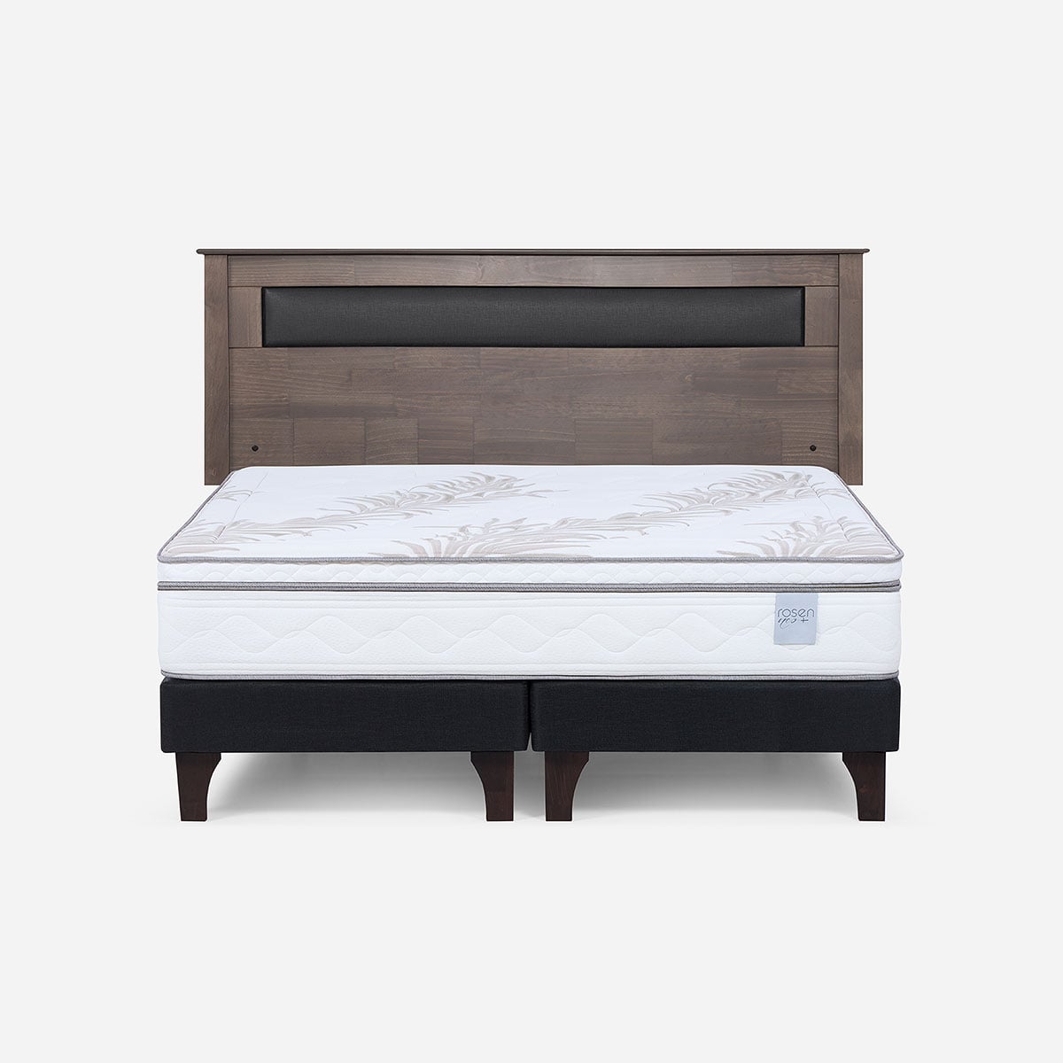CAMA EUROPEA ROSEN NEO PLUS KING 180X200 CM + RESPALDO FERRARA - 1