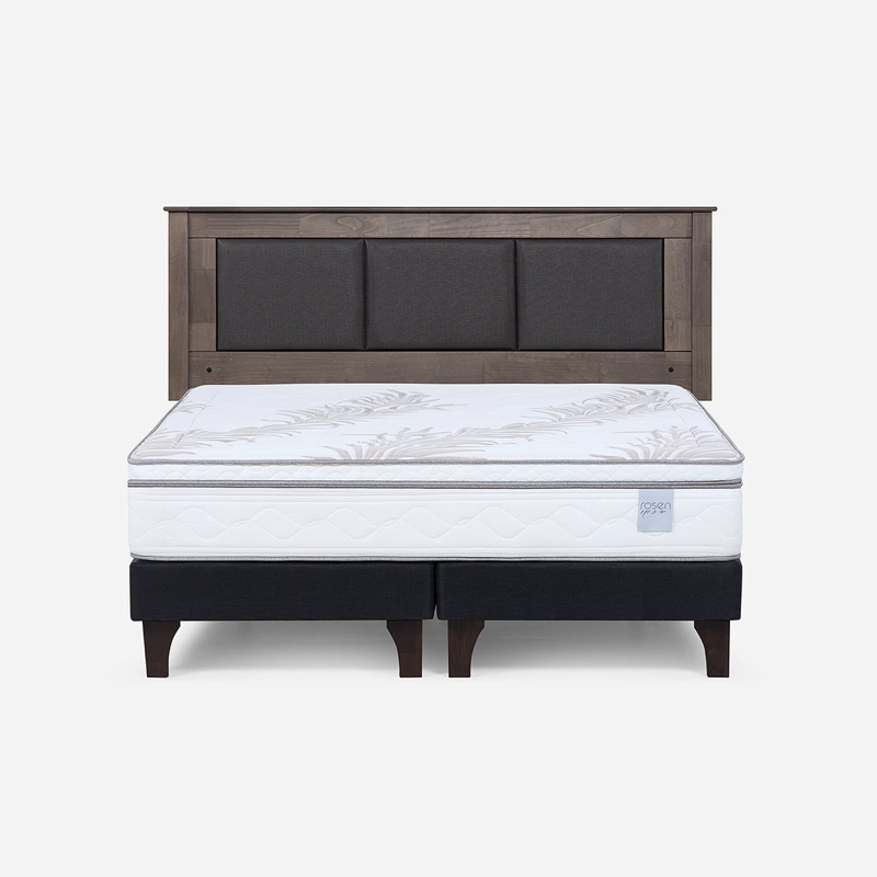 CAMA EUROPEA ROSEN NEO PLUS KING 180X200 CM + RESPALDO RACHEL - 1