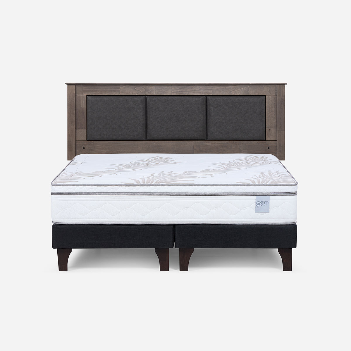 CAMA EUROPEA ROSEN NEO PLUS KING 180X200 CM + RESPALDO RACHEL - 1