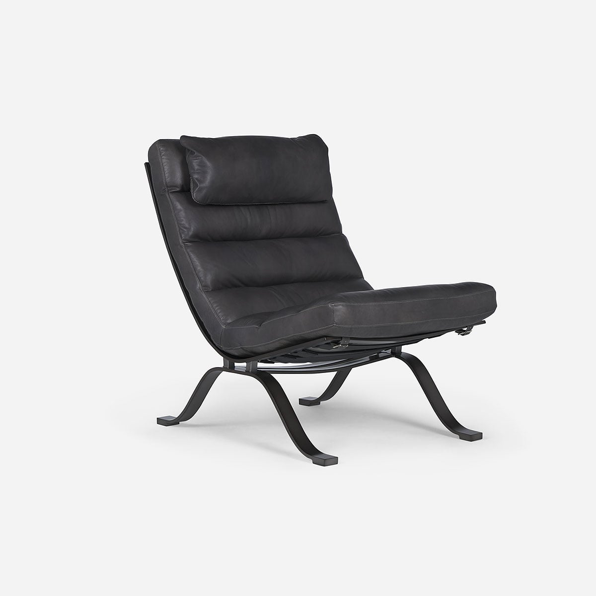 POLTRONA ROSEN ASTORIA CUERO ACERO - 1