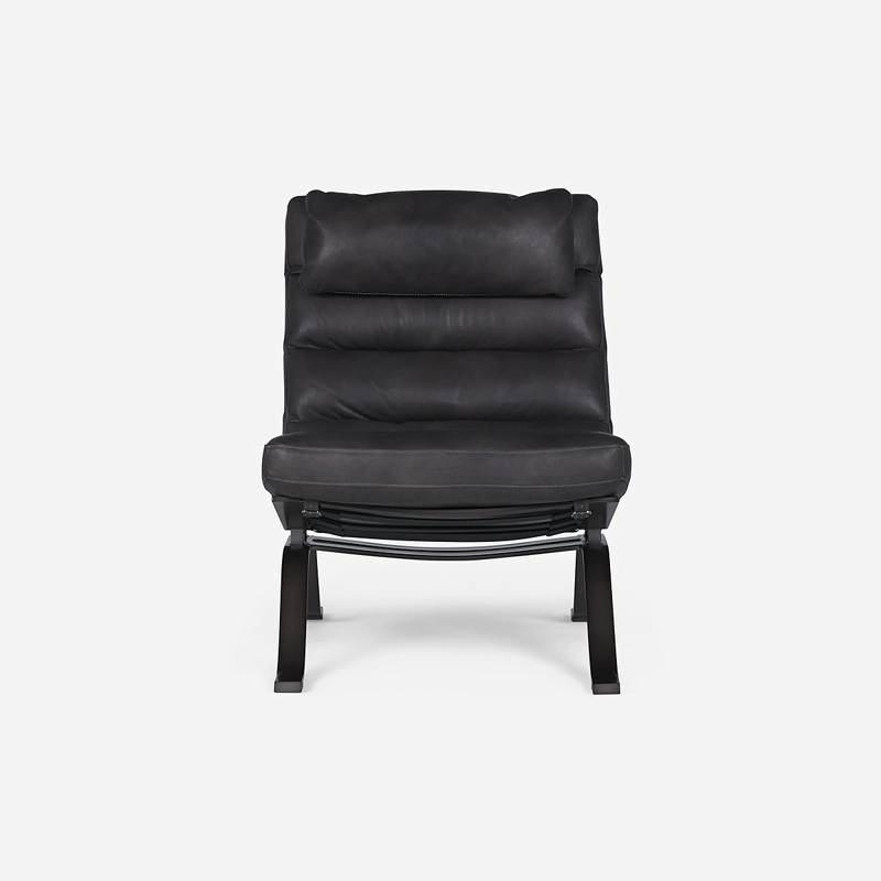 POLTRONA ROSEN ASTORIA CUERO ACERO - 2