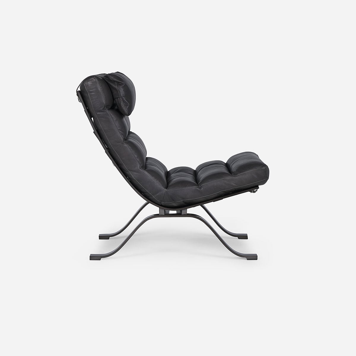 POLTRONA ROSEN ASTORIA CUERO ACERO - 3