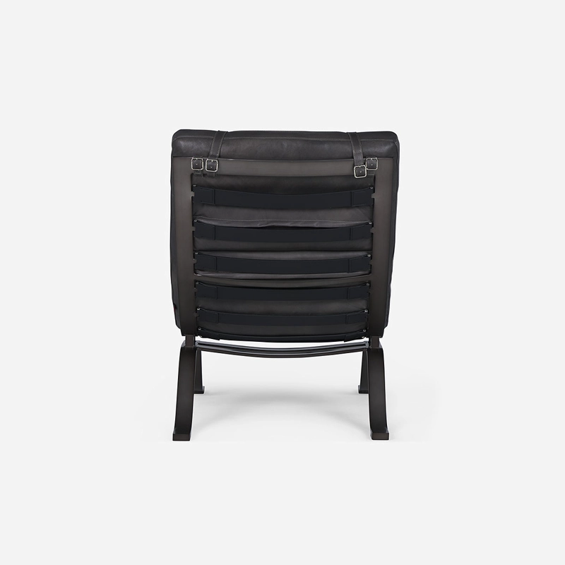 POLTRONA ROSEN ASTORIA CUERO ACERO - 6
