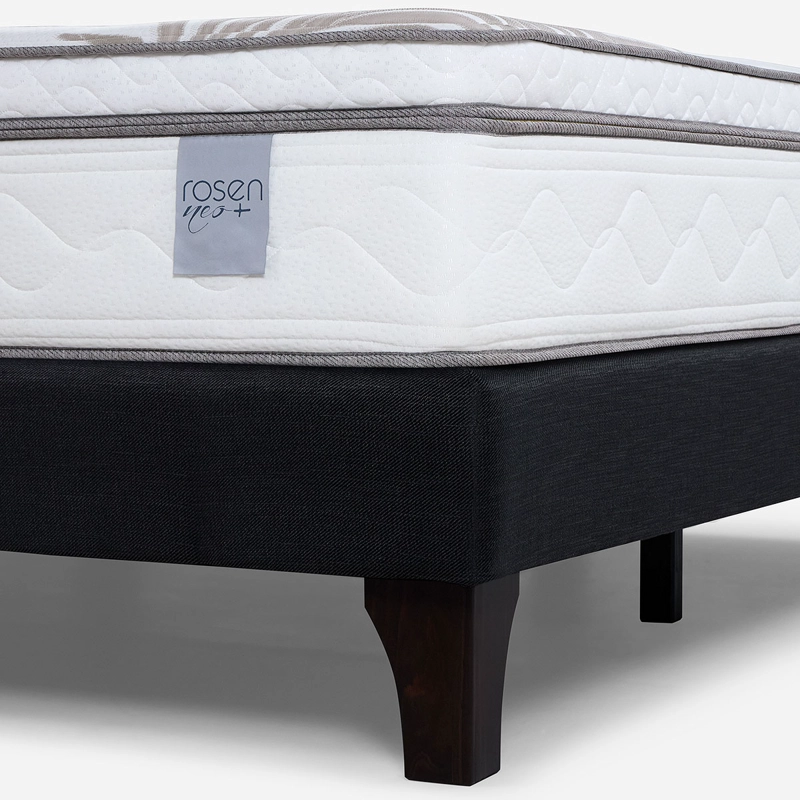 CAMA EUROPEA ROSEN NEO PLUS 2 PLAZAS + MUEBLES ISSEY GRAFITO - 5
