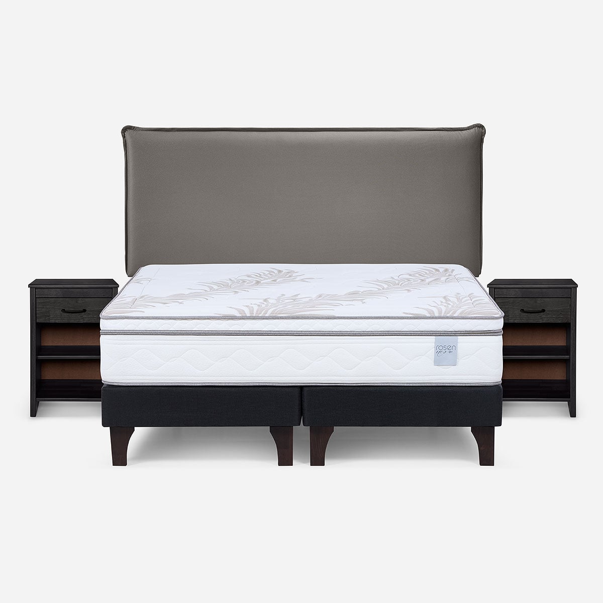 CAMA EUROPEA ROSEN NEO PLUS 2 PLAZAS + MUEBLES MAURICE - 1