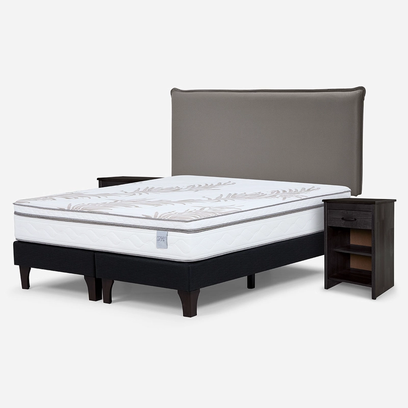 CAMA EUROPEA ROSEN NEO PLUS 2 PLAZAS + MUEBLES MAURICE - 2