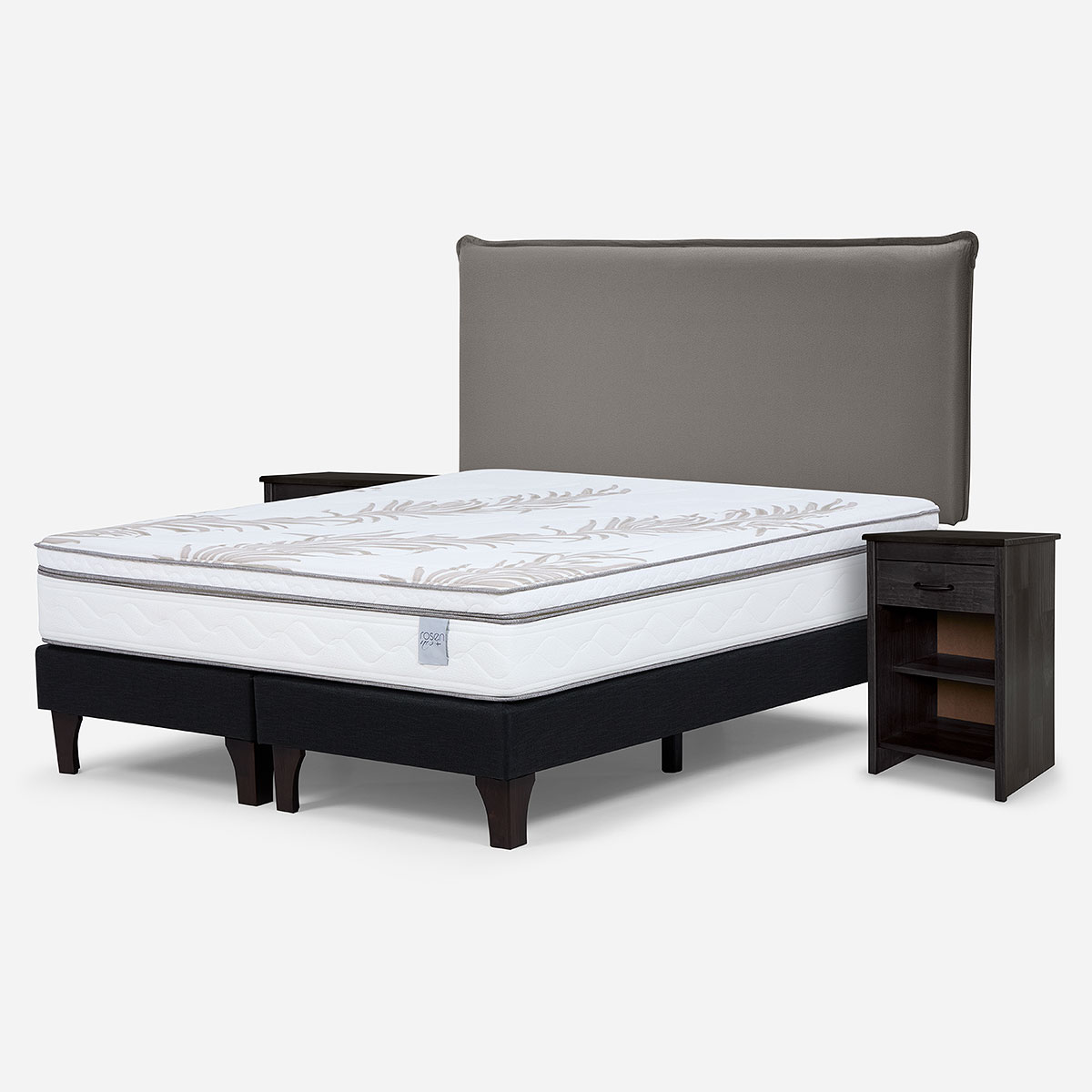 CAMA EUROPEA ROSEN NEO PLUS 2 PLAZAS + MUEBLES MAURICE - 2