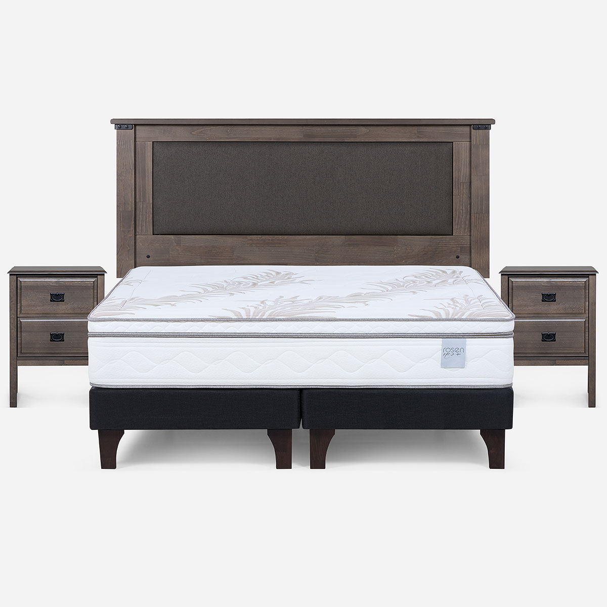 CAMA EUROPEA ROSEN NEO PLUS KING + MUEBLES NEW RAY - 1