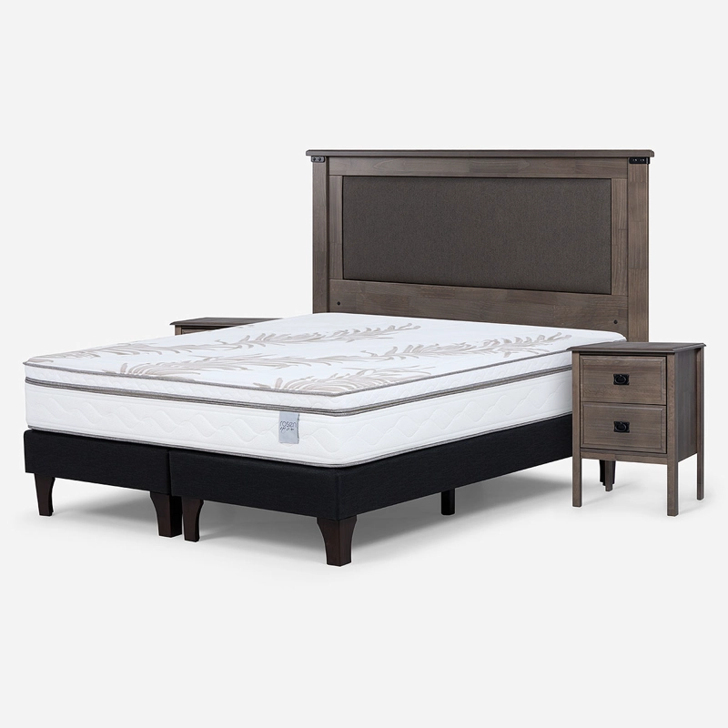 CAMA EUROPEA ROSEN NEO PLUS KING + MUEBLES NEW RAY - 2