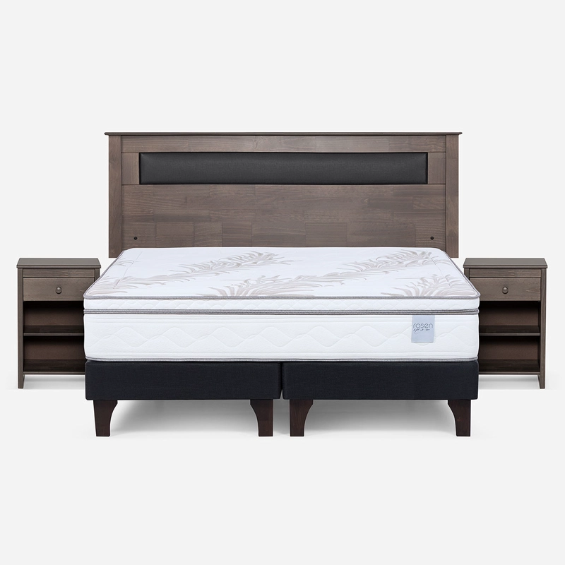 CAMA EUROPEA ROSEN NEO PLUS KING + MUEBLES FERRARA - 1