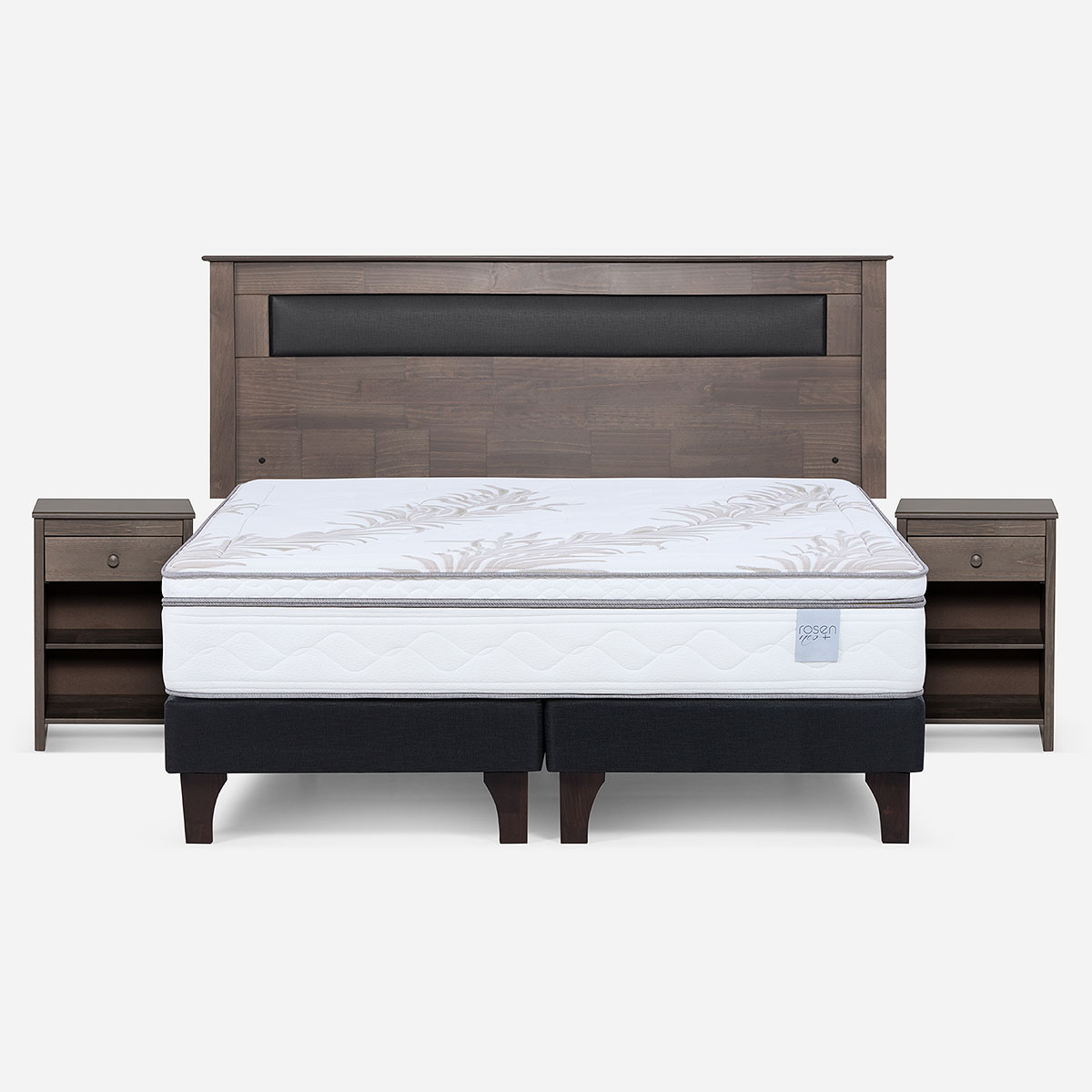 CAMA EUROPEA ROSEN NEO PLUS KING + MUEBLES FERRARA - 1