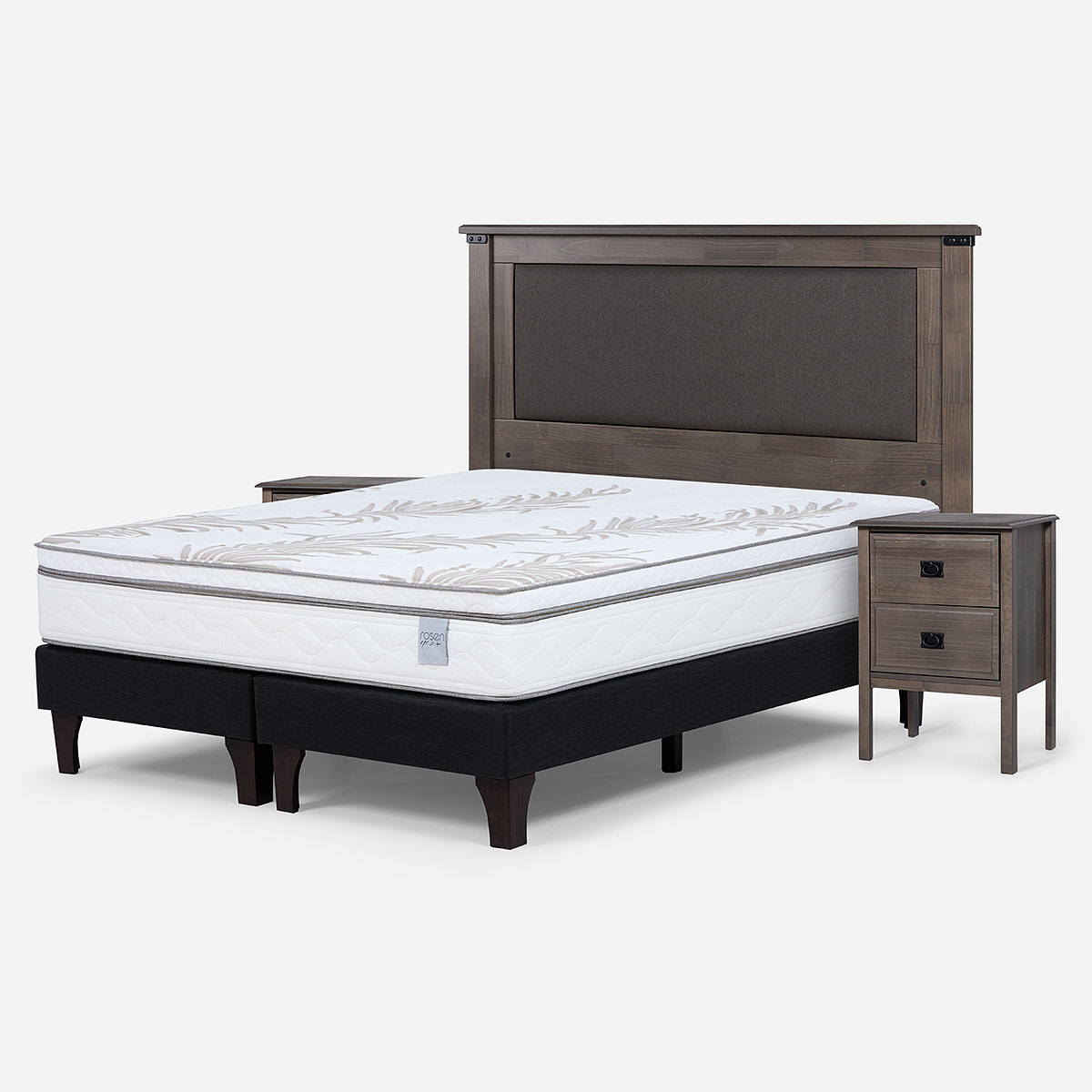 CAMA EUROPEA ROSEN NEO PLUS 2 PLAZAS + MUEBLES NEW RAY - 2