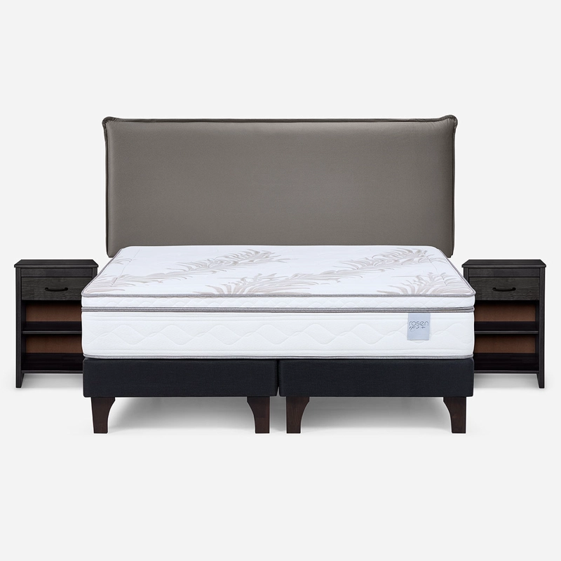 CAMA EUROPEA ROSEN NEO PLUS KING + MUEBLES MAURICE - 1