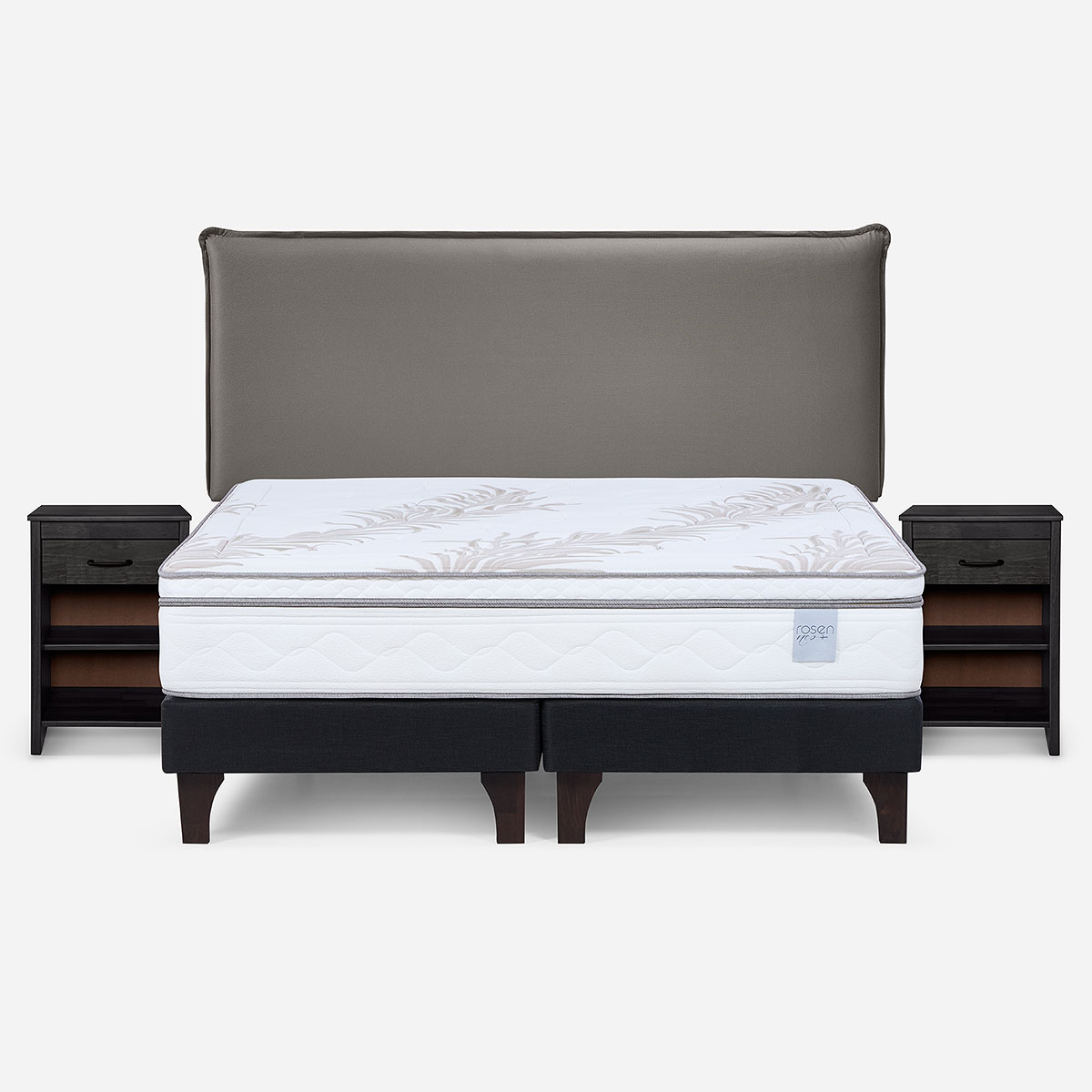 CAMA EUROPEA ROSEN NEO PLUS KING + MUEBLES MAURICE - 1