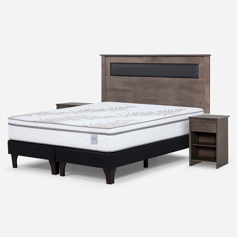 CAMA EUROPEA ROSEN NEO PLUS 2 PLAZAS + MUEBLES FERRARA - 2