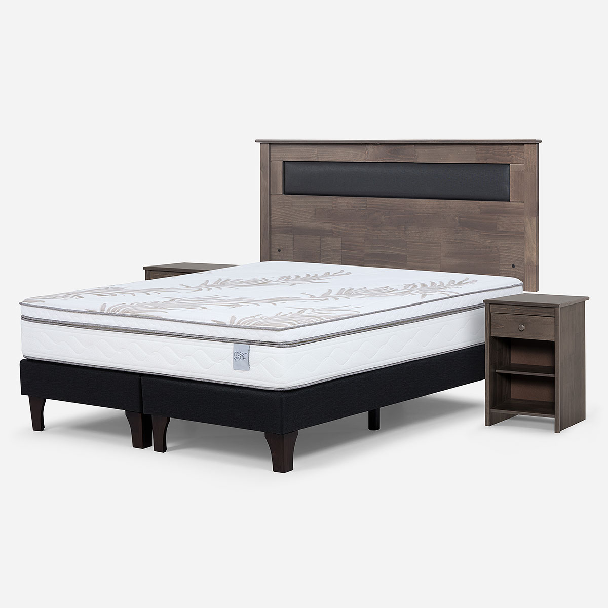 CAMA EUROPEA ROSEN NEO PLUS 2 PLAZAS + MUEBLES FERRARA - 2