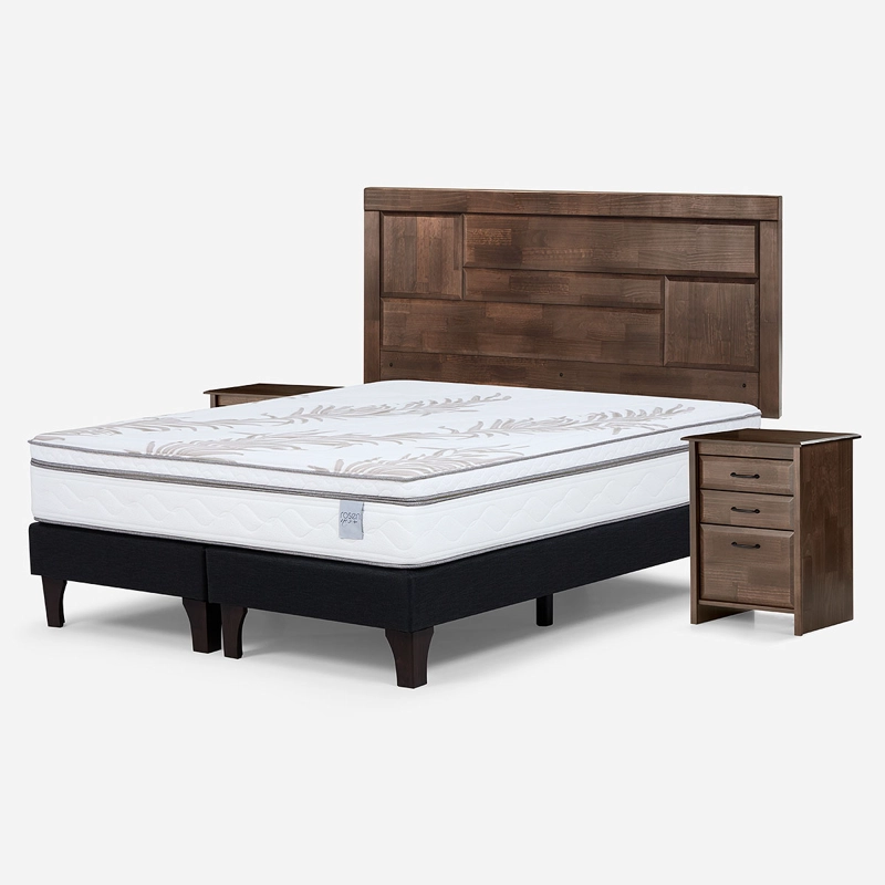 CAMA EUROPEA ROSEN NEO PLUS KING 180X200 CM + MUEBLES DOLCE - 2