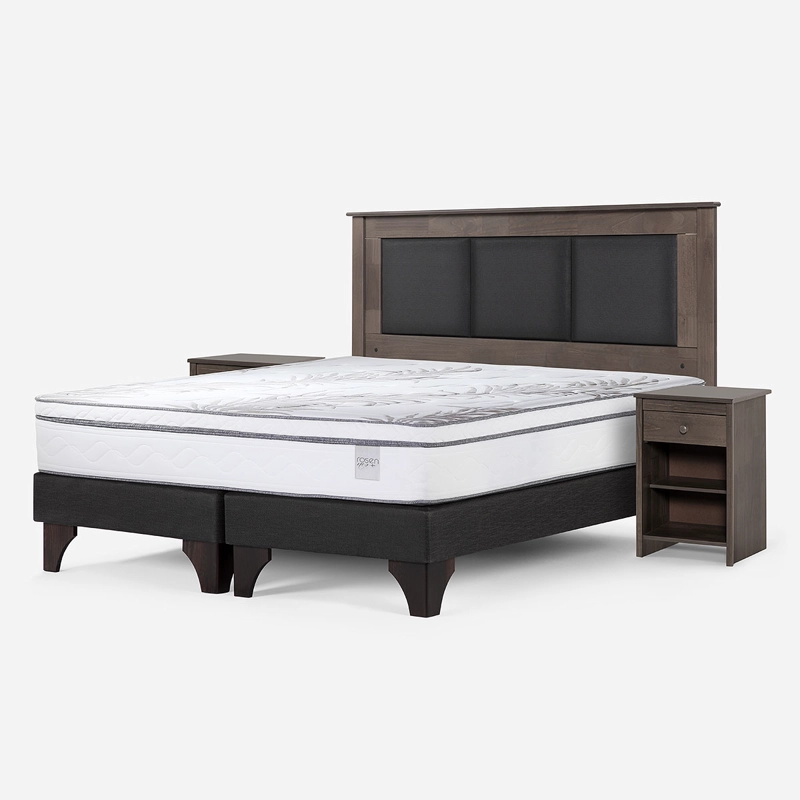 CAMA EUROPEA ROSEN NEO PLUS KING + RESPALDO RACHEL+VELADOR FERRARA - 2