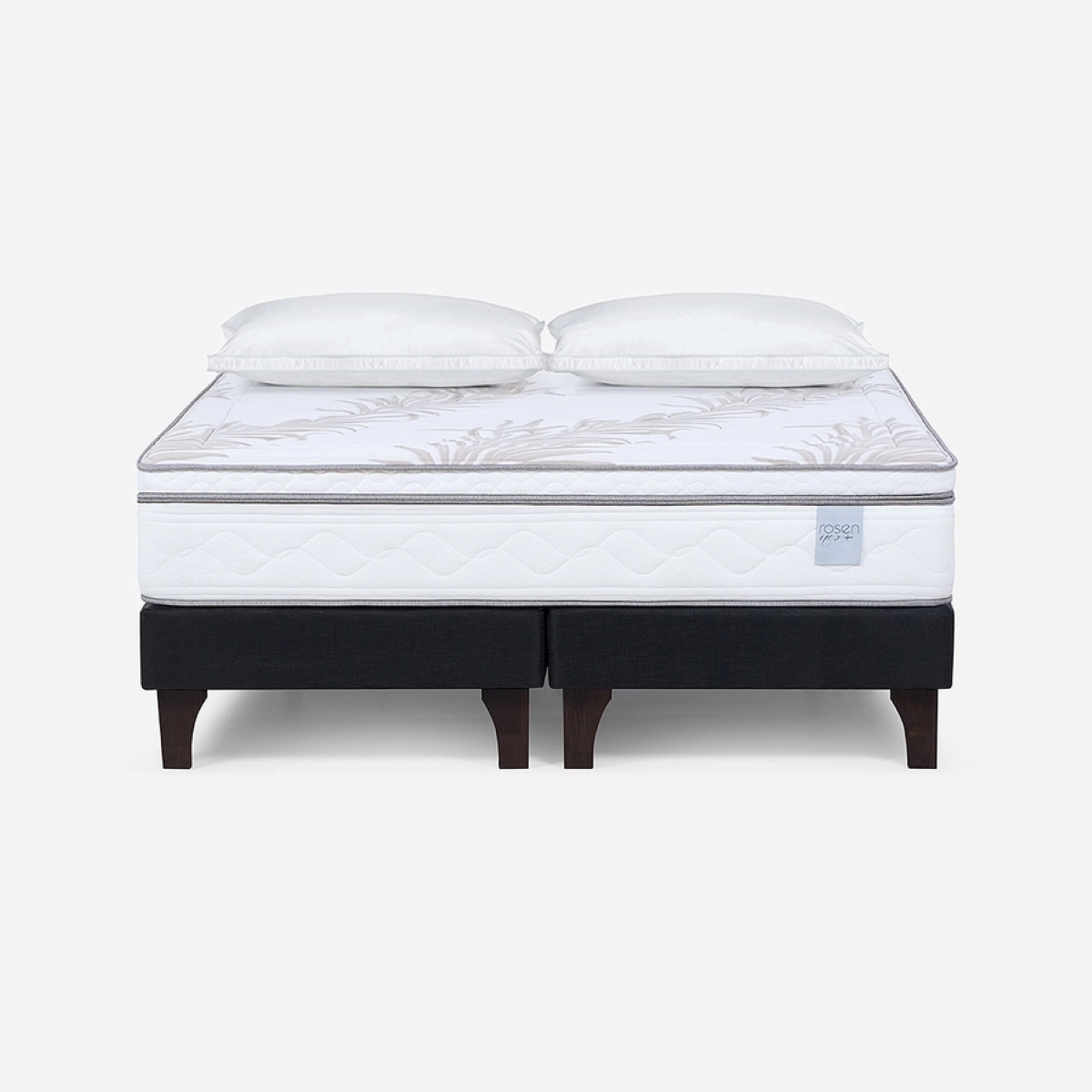 CAMA EUROPEA ROSEN NEO PLUS 2 PLAZAS + ALMOHADAS MICROFIBRA FEEL - 1