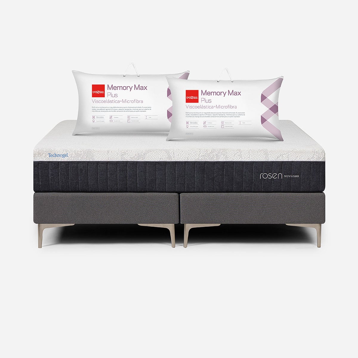 CAMA EUROPEA NOVUS SUPER KING + ALMOHADA MEMORY MAX PLUS - 1