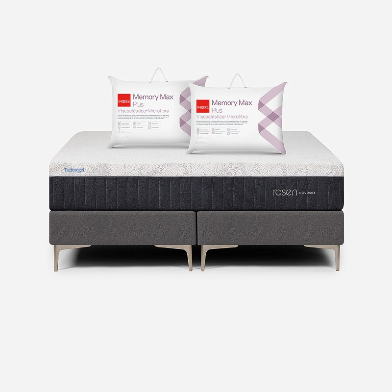 CAMA EUROPEA NOVUS 2 PLAZAS + ALMOHADA MEMORY MAX PLUS - 1