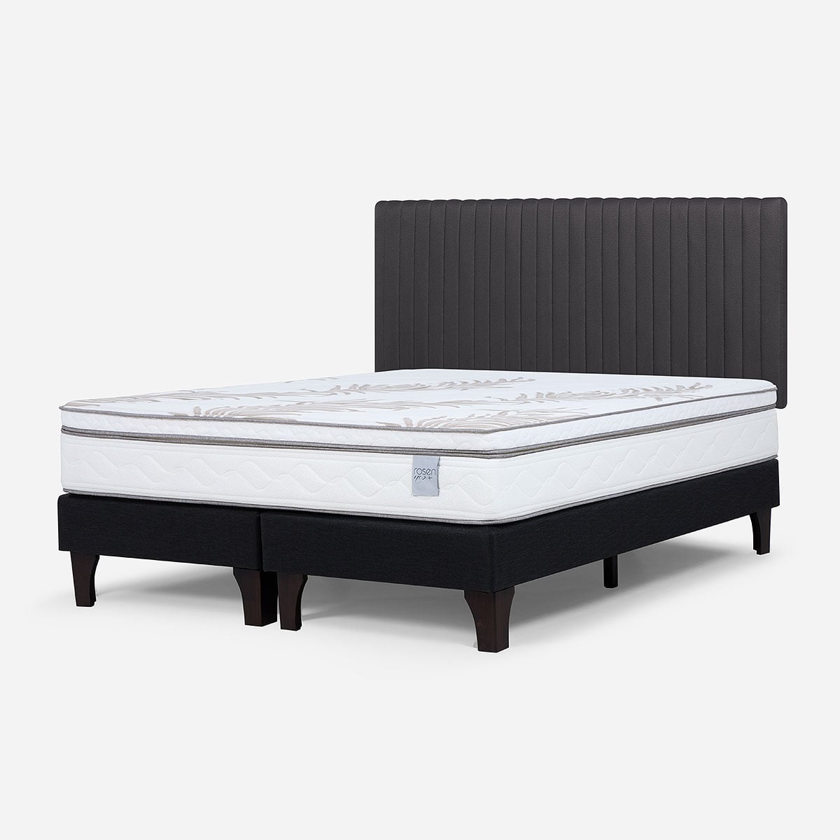 CAMA EUROPEA NEO PLUS KING BD + RESPALDO LUCIO GRAFITO - 3