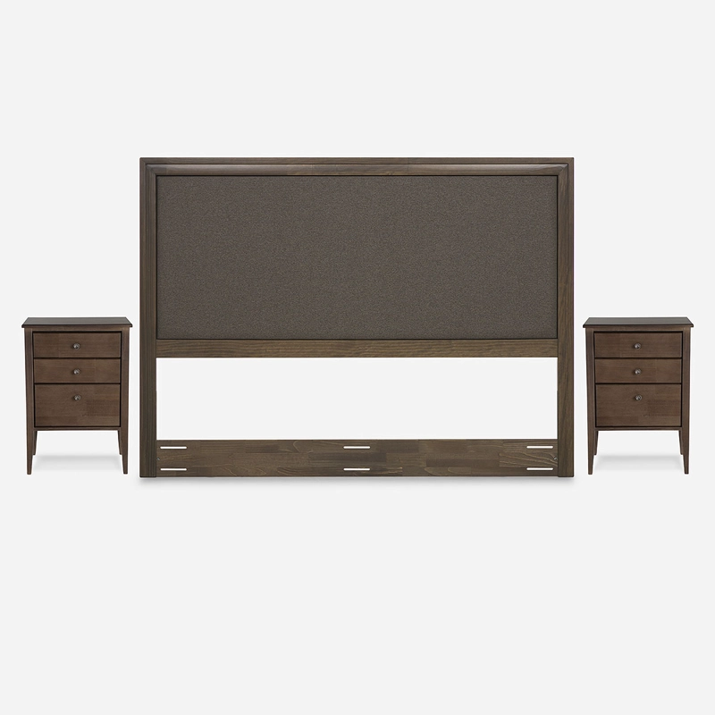 CAMA EUROPEA NEO PLUS 2 PL BD +RESPALDO NOLITA CAFE +VELADOR - 5