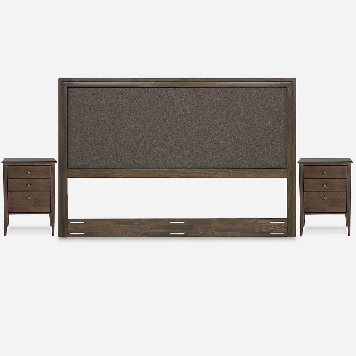 CAMA EUROPEA NEO PLUS KING BD + RESPALDO NOLITA CAFE +VELADOR - 5