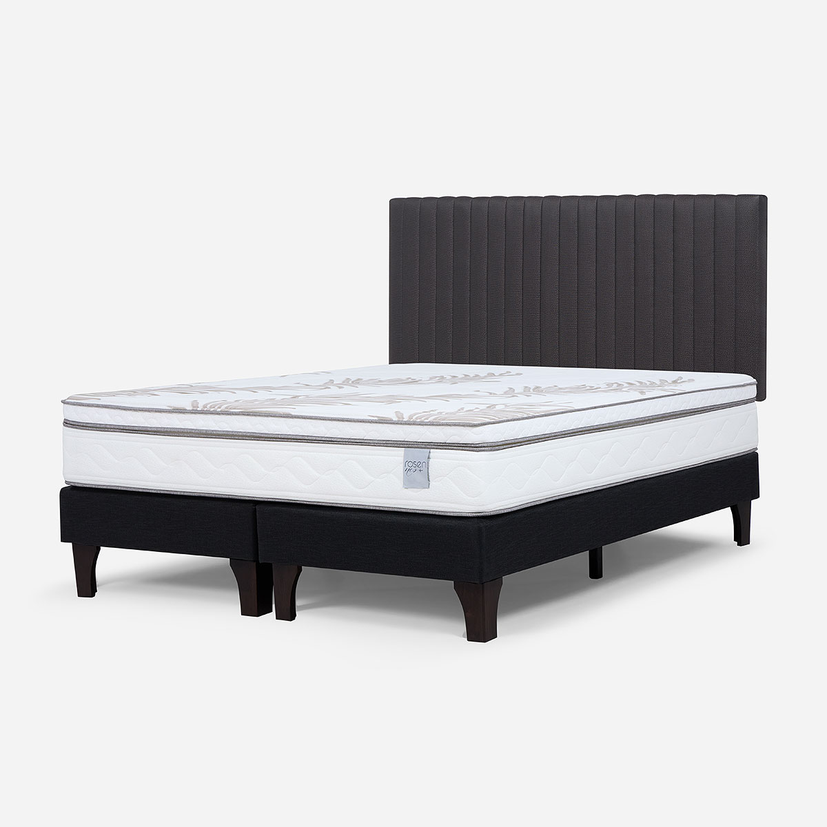 CAMA EUROPEA NEO PLUS 2 PLAZAS BD + RESPALDO LUCIO GRAFITO - 3