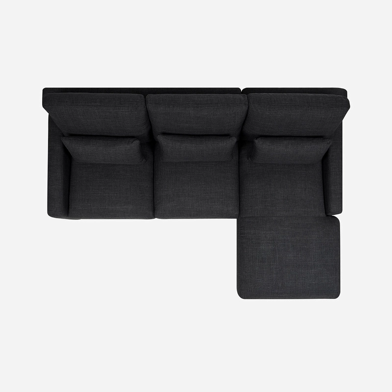 SOFA SECCIONAL DERECHO SOROA SMALL TELA CHARCOAL - 4