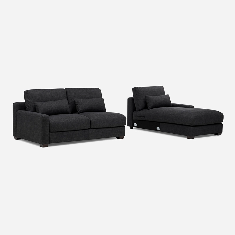 SOFA SECCIONAL DERECHO SOROA SMALL TELA CHARCOAL - 6