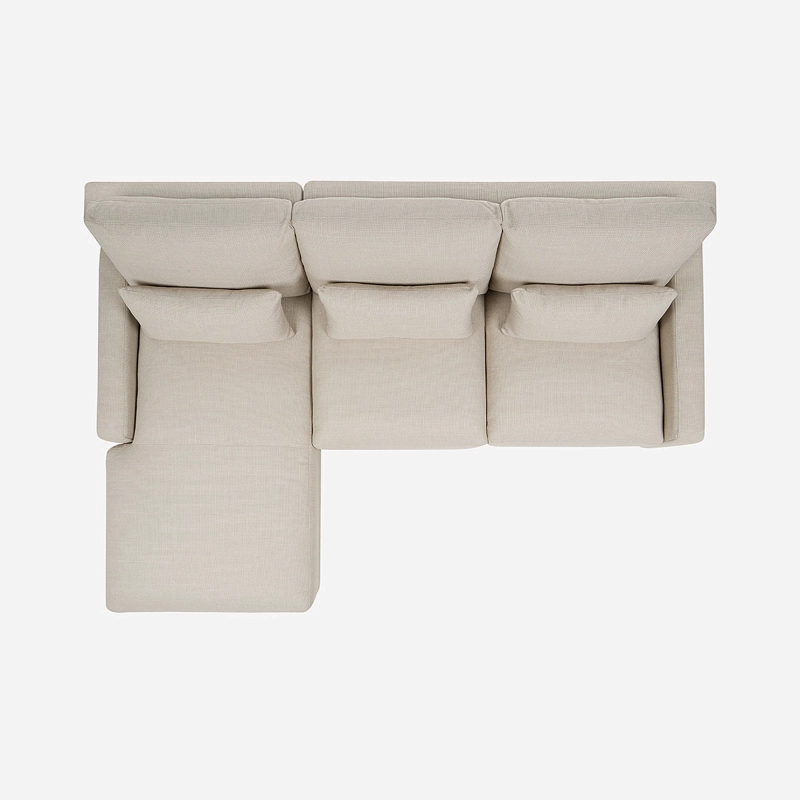 SOFA SECCIONAL IZQUIERDO SOROA SMALL TELA CRUDO - 4