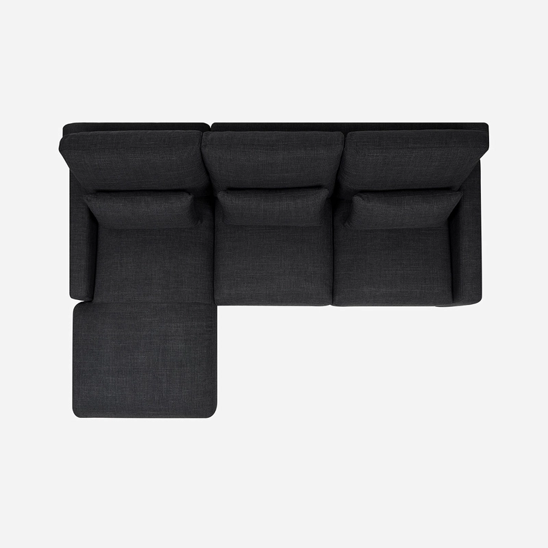 SOFA SECCIONAL IZQUIERDO SOROA SMALL TELA CHARCOAL - 4