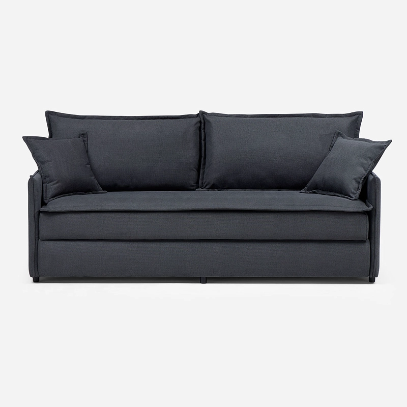 FUTON AOSTA 3 CUERPOS TELA GRAFITO - 5
