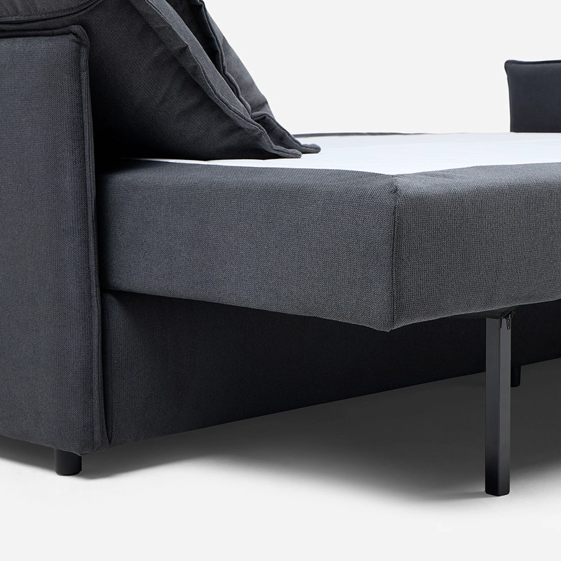 FUTON AOSTA 3 CUERPOS TELA GRAFITO - 9