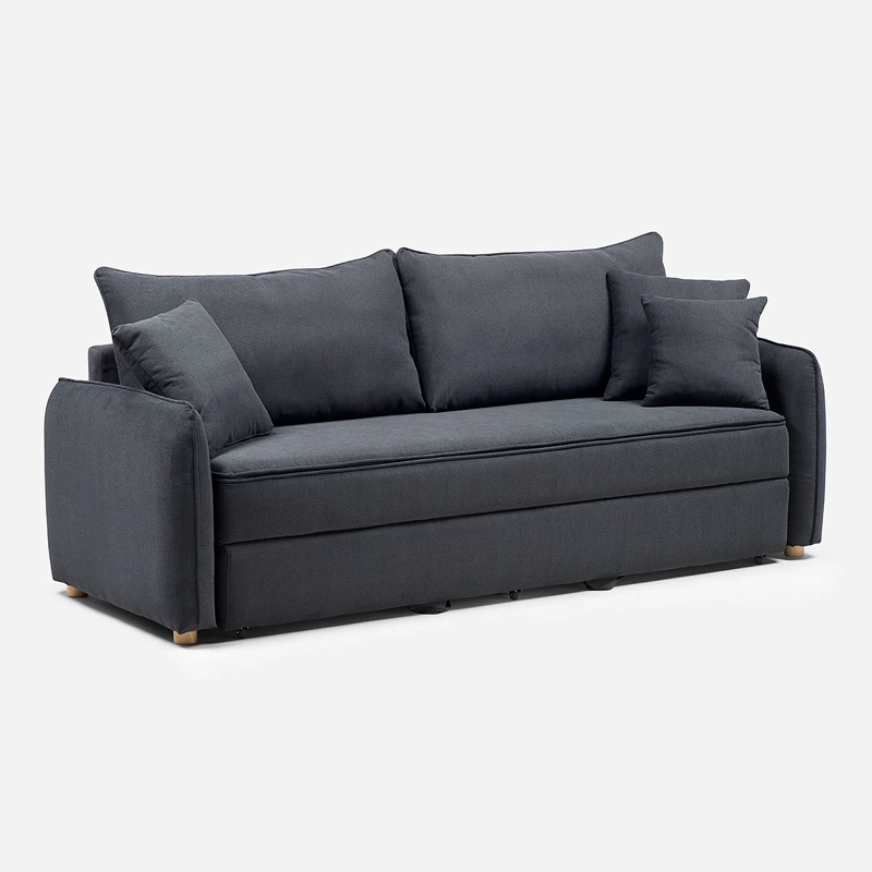 FUTON BRON 3 CUERPOS TELA GRAFITO - 1
