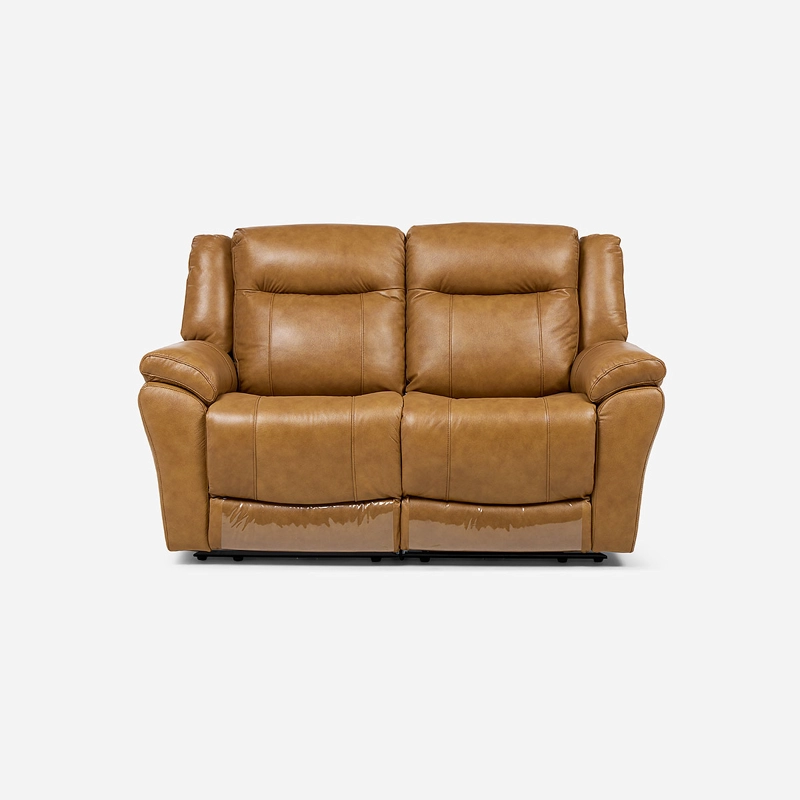 SOFA RECLINABLE RIMINI 2 CUERPOS ELE CTRICO CUERO WHISKEY - 5