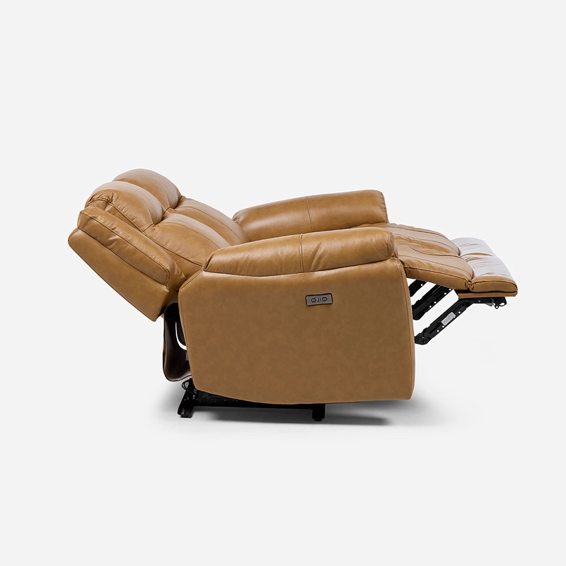 SOFA RECLINABLE RIMINI 2 CUERPOS ELE CTRICO CUERO WHISKEY - 8