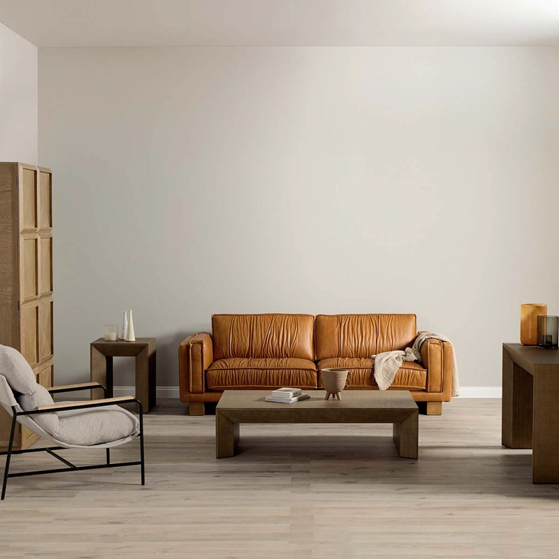 SOFA TURIN 3,5 CUERPOS CUERO CARAMELO - 2