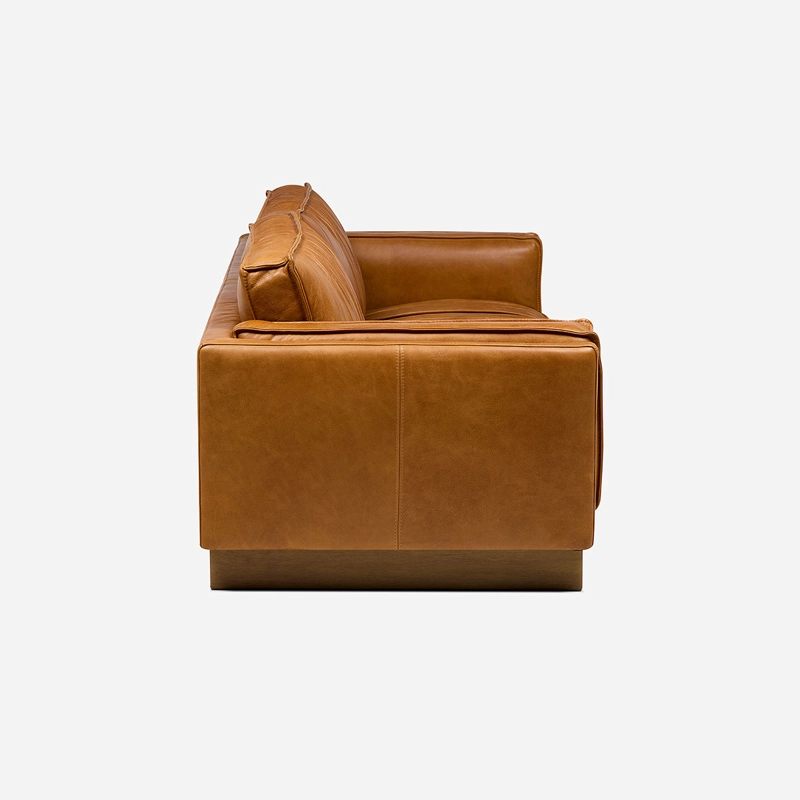 SOFA TURIN 3,5 CUERPOS CUERO CARAMELO - 4