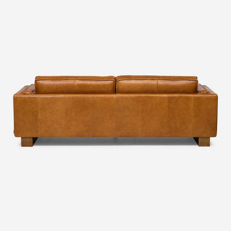 SOFA TURIN 3,5 CUERPOS CUERO CARAMELO - 5