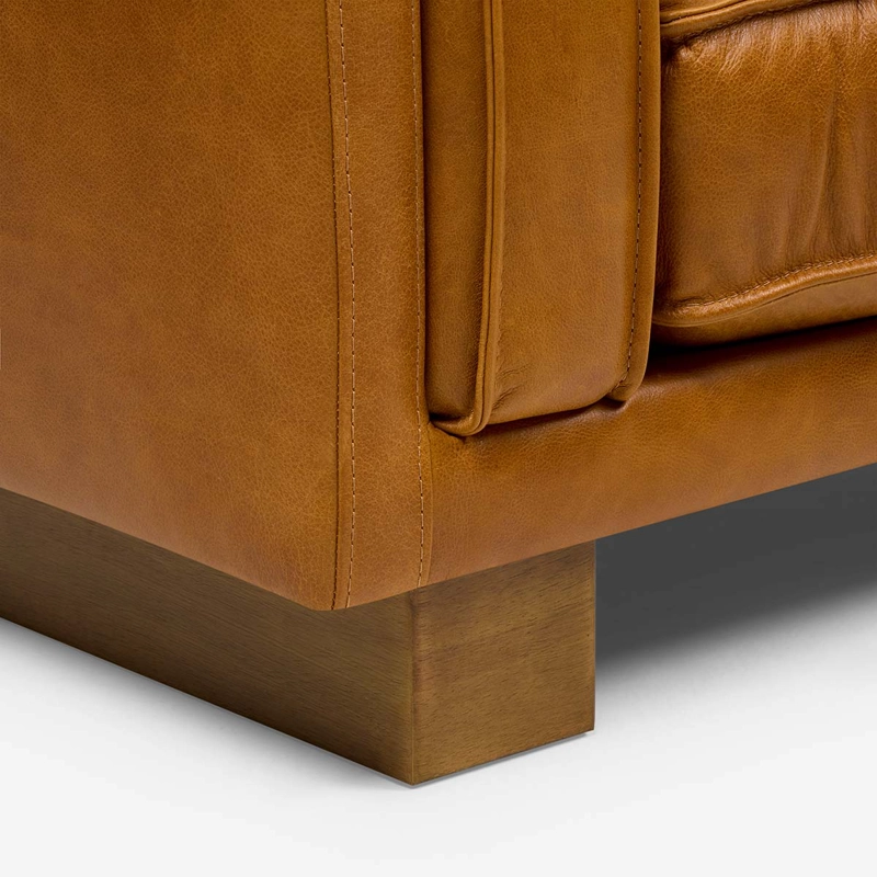SOFA TURIN 3,5 CUERPOS CUERO CARAMELO - 8